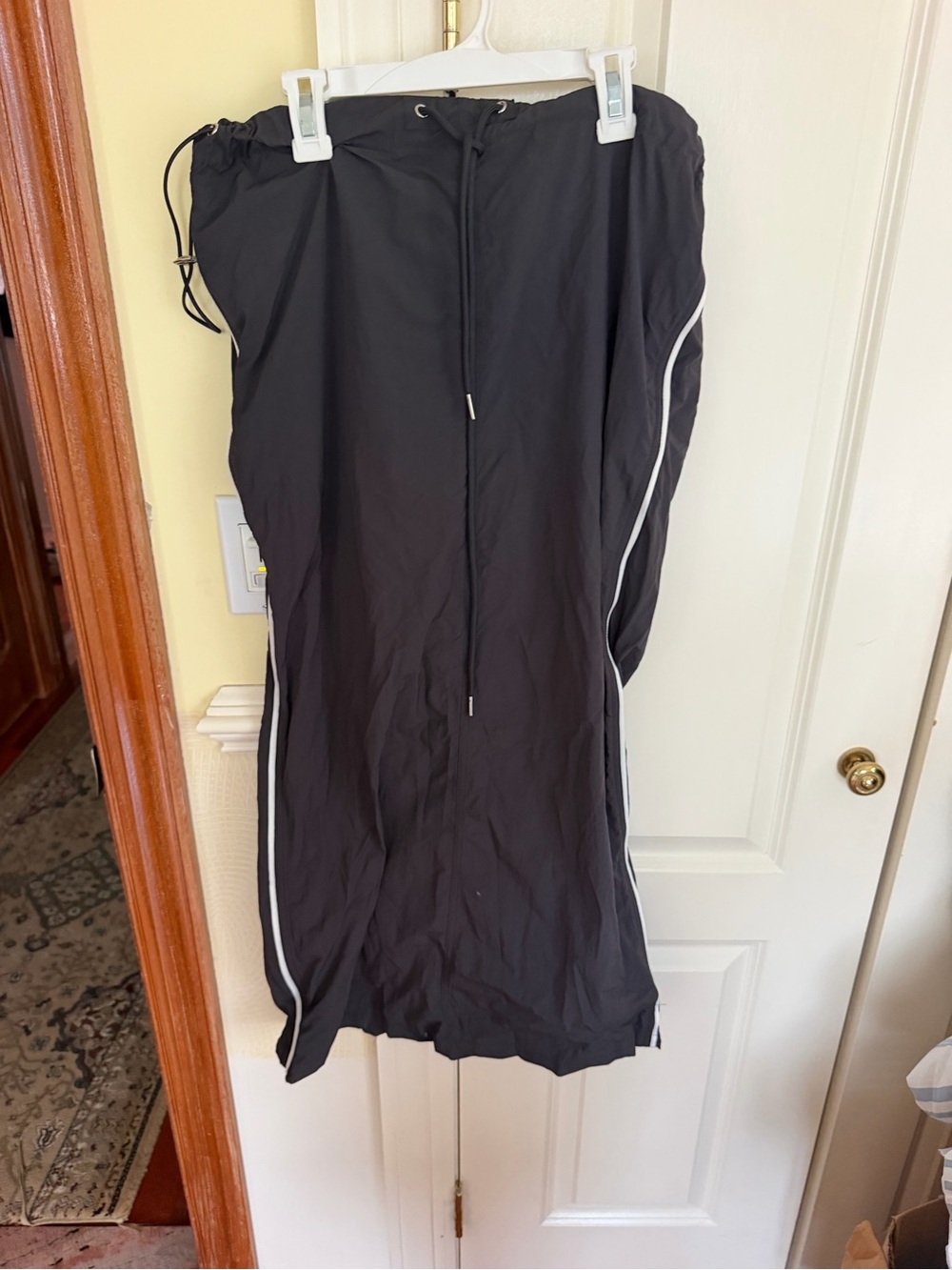 Mango Black Bomber Jacket with White Piping